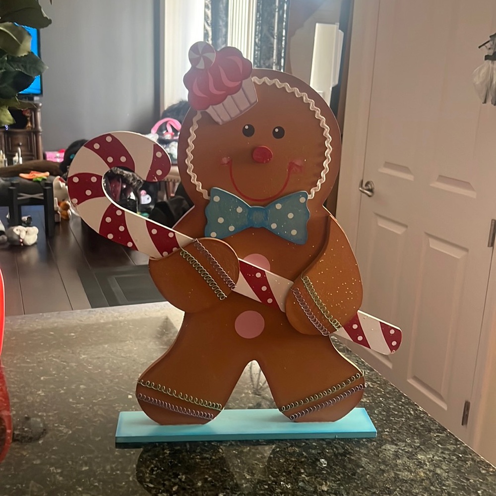 Huge wooden gingerbread man